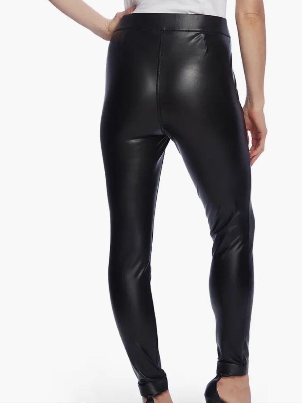Vince Camuto Black Faux Leather Skinny Pants - Picture 2 of 3